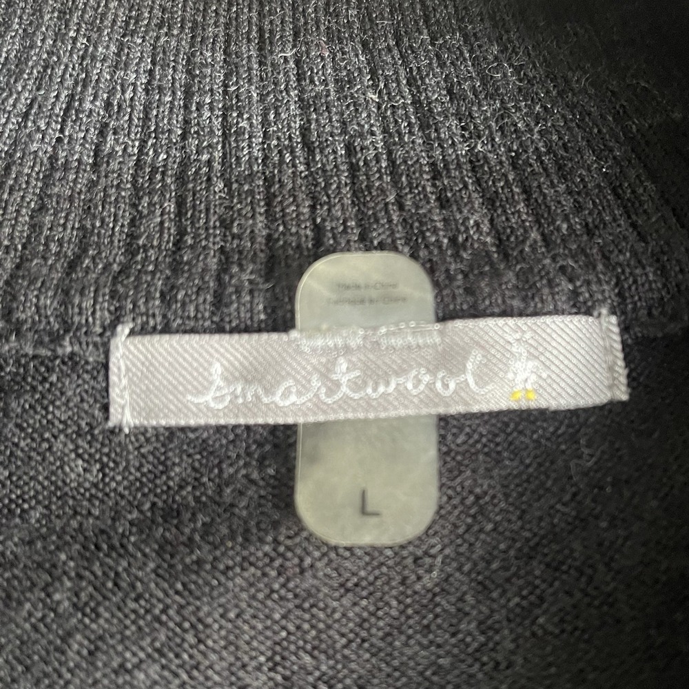 Smartwool Mens 1/4 Zip Merino Wool Sweater Large Pullover Collar - Picture 5 of 10